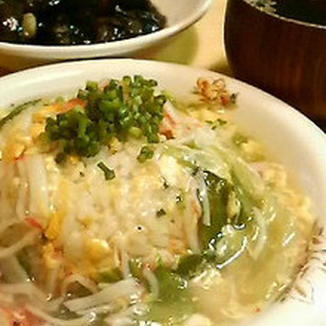 晩ご飯（餡かけ炒飯）