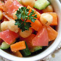 ひよこ豆と彩り野菜のマスタードサラダ