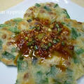 納豆チヂミとツナチヂミ