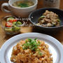 １週間節約献立～キムチチャーハン。ナスの味噌炒め。きゅうりとトマトのあえもの。スープ。～