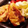 ピーマンのポテト＆チキン詰め