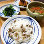 節分の季節ごはん「炒り豆ごはん」。