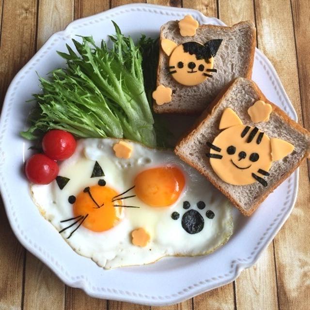 デコトースト＊ネコちゃんプレート