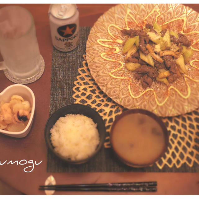 ユリ根とまんごうイカの塩麹煮＊
