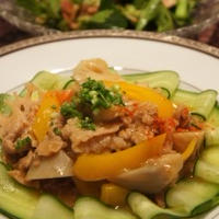 れんこんと豚肉のペパー煮