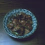 【なすとサイコロステーキの味噌炒め】