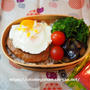 常備菜つくりと仕事始めはレトルトのハンバーグのっけ弁当。