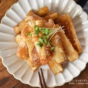 スナック感覚でポリポリ！週末おつまみに ガーリック醤油ごぼうのから揚げ