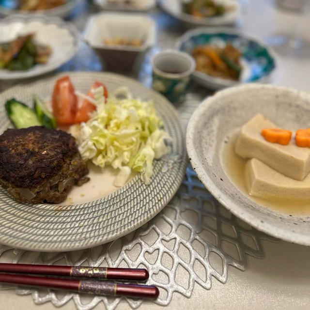 ハンバーグ✨で✨お家ごはん✨