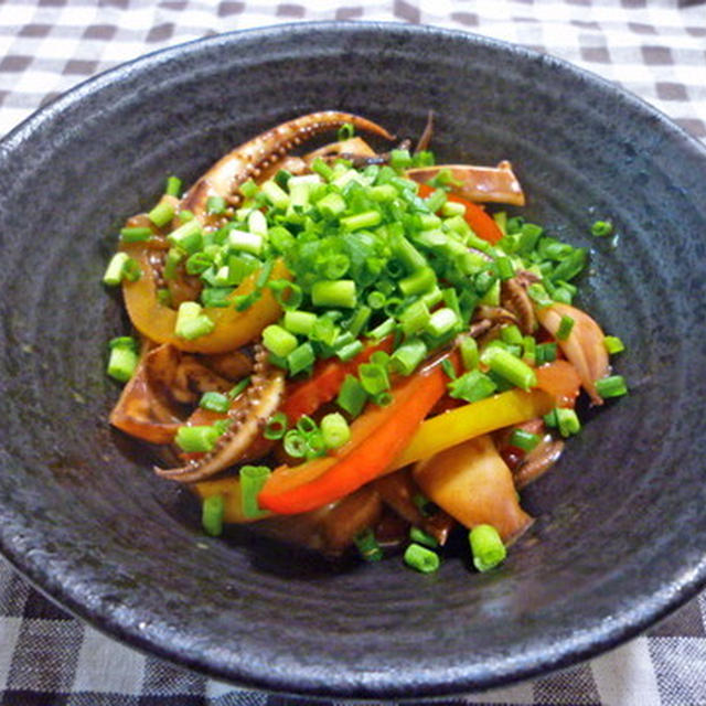 イカとパプリカのワタ焼き