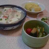 豆腐の海老餡かけ