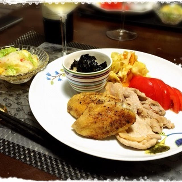 連休明け貴重なお休み♪お肉二種類のワンプレート