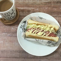 おうちごはん シュレッドビーフと春キャベツのピリマヨサンド