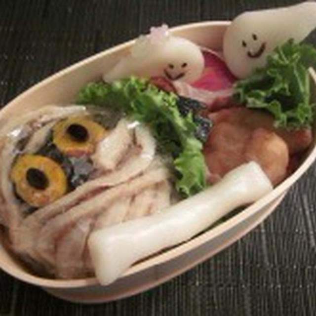 ハロウィン弁当(ミイラとおばけ達)