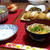 うどん＆いなり寿司＆ターサイの炒め物