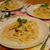 シーフードと野菜クリームパスタ。