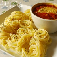チリコンカンのつけスパゲッティ
