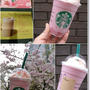 【スタバ新作】さくら咲いたベリーフラペチーノと夜桜＆高齢ダンナ再びワンオペ！の巻(笑)
