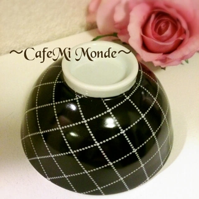 音符のモノトーンお茶碗 ♡とあちゃー☆ ポーセラーツ