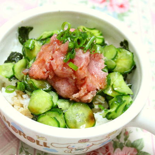 マグロのたたき丼　レシピ