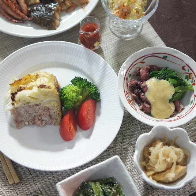 丸ごと春キャベツの肉詰め♫