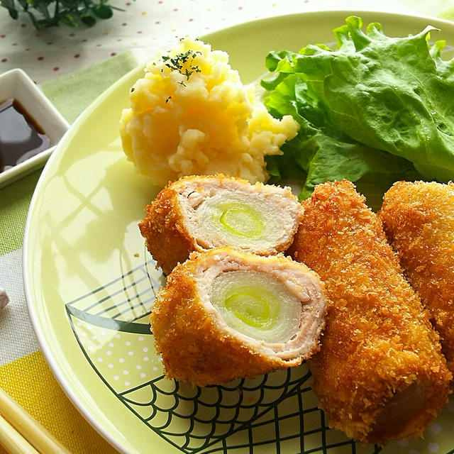 長ねぎの肉巻き揚げ☆