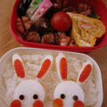 1月8日のお弁当【雪うさぎ】