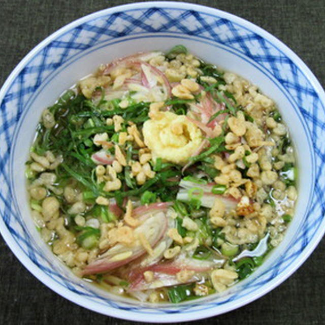 天かすと香味野菜のぶっかけうどん