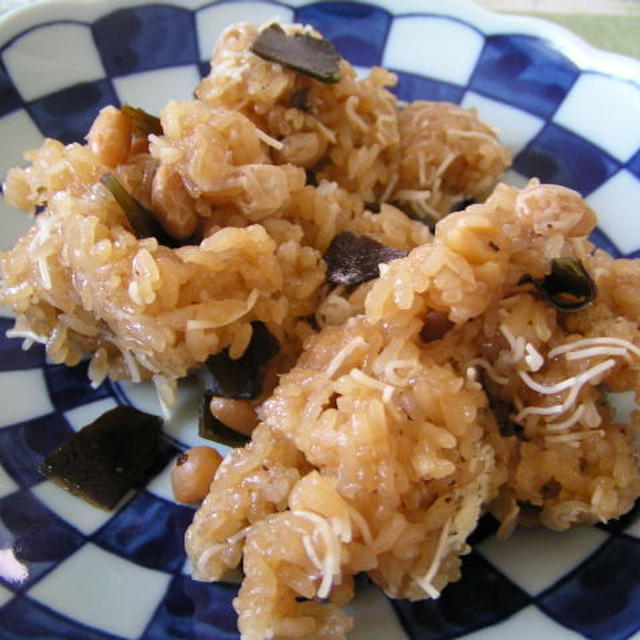 昆布豆のおこわ