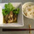 牡蠣のにんにく醤油炒めと豆ごはん