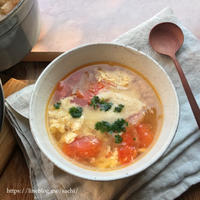 トマトと玉子のコンソメスープ♡【#簡単レシピ#スープ】