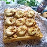 スパイスアンバサダー♪ピーナッツバターとバナナのシナモントースト