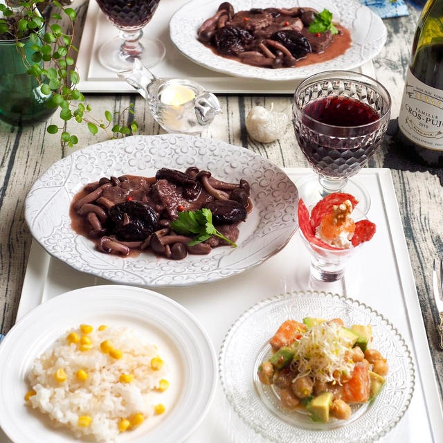 「豚肉とプラムの赤ワイン煮込み」とレッスン再開について