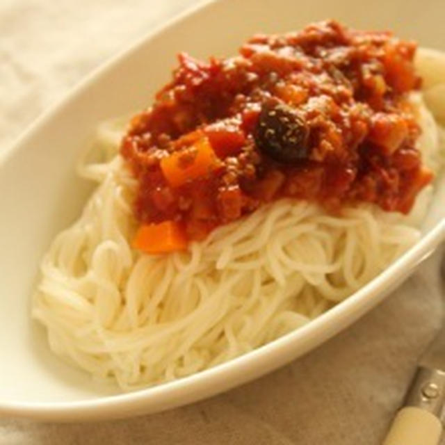 ミートソースリメイク！ミートそうめん