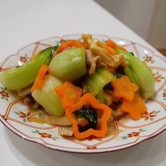 茨城産野菜と豚肉の炒め物