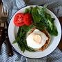 Tempeh and Egg Open Sandwich Breakfastテンペと卵のオープンサンド