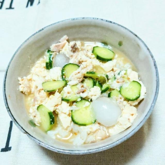 あまりに暑いんで、残り物で久々の冷や汁