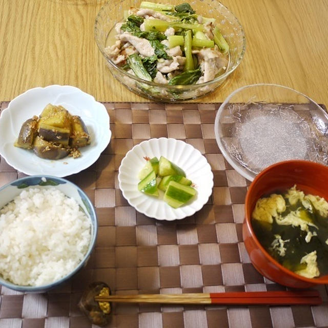 豚肉と青梗菜の塩麹炒め