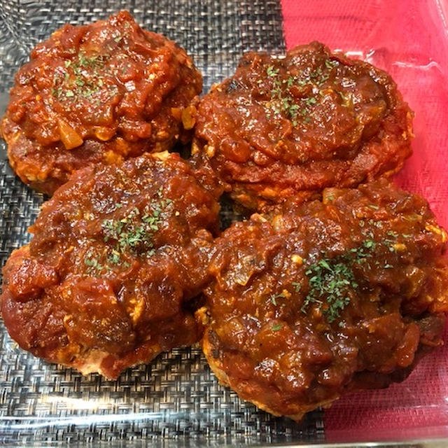 煮込みハンバーグ♡グリーンサラダ♡冷奴