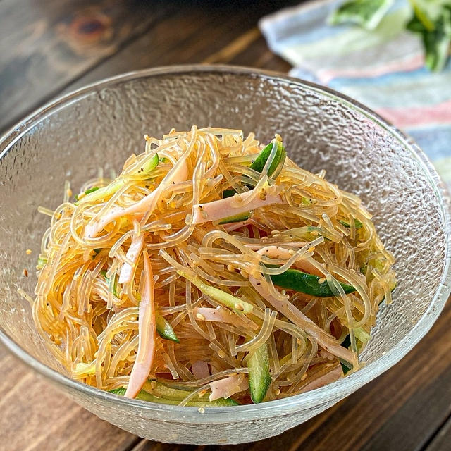 【レンジだけで簡単！お酢は後入れで♪】絶品中華風春雨サラダ