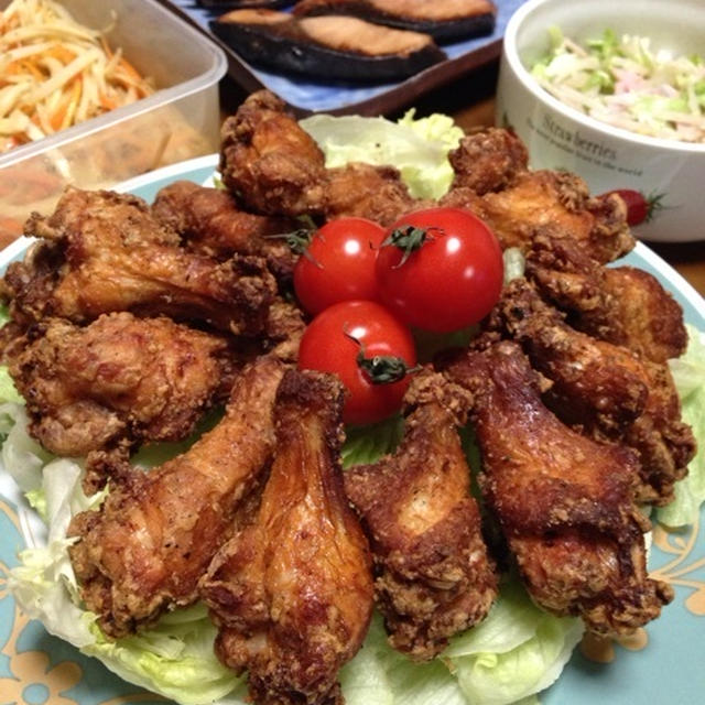 ウチの夜ご飯☆チキン ブリ 野菜（笑