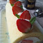 ごま油で～*いちごのロールケーキ*