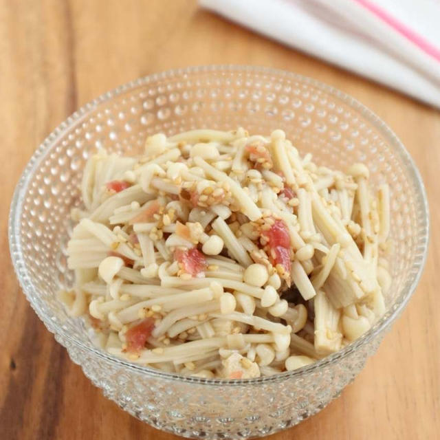 ＊【クックパッドニュース掲載】5分で簡単♫えのきの梅ごまナムル＊