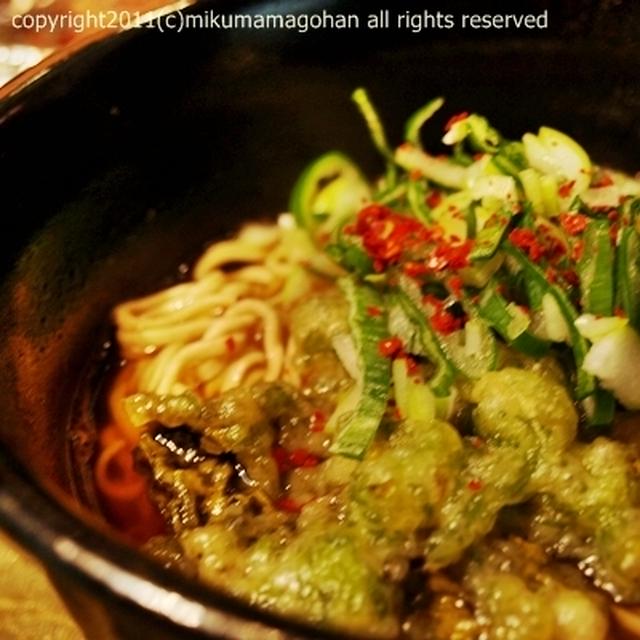 〆竹の幸せ干物レシピ はば海苔の生のり天ぷらそば By Mikumamaさん レシピブログ 料理ブログのレシピ満載