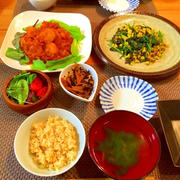 夜はエビチリ！3人家族食費1万9千円台のごはん。