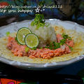 +*すだちたっぷり鮭と大根おろしの固焼き素麺+* by shizueさん