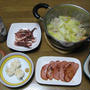 夜ご飯(121225)豚肉と白菜の蒸し鍋の献立