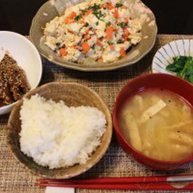 家族一緒の食卓★【１歳１ヶ月】炒り豆腐