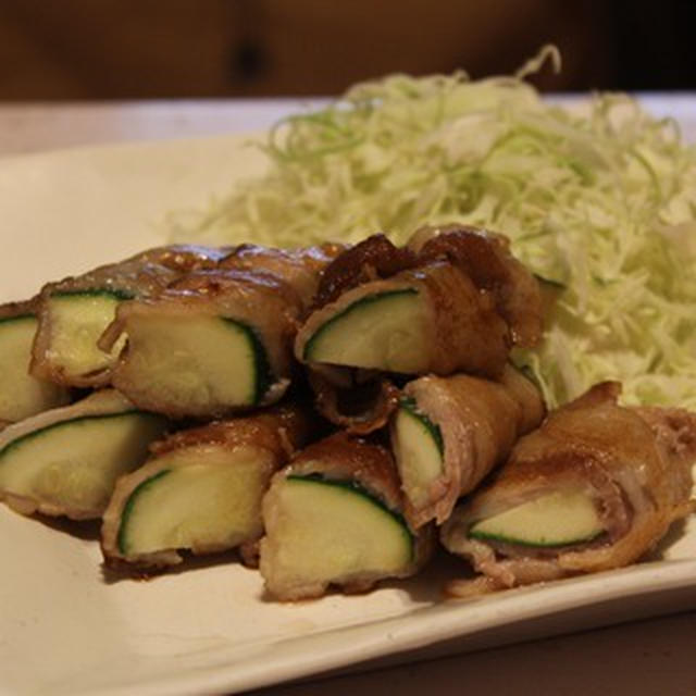ズッキーニの豚バラ巻き