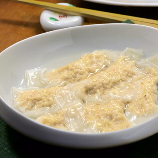 えび風味の豆腐ワンタン。　“とろりんアツアツ”